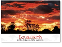 Longreach Landscape Sunset - DISCOUNTED Standard Postcard LON-417