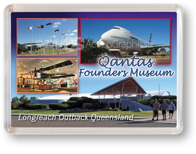 Longreach Qantas Founders Museum - Framed Magnet  LONFM-007