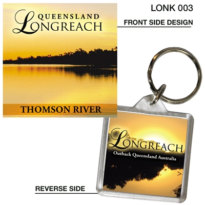 Longreach Thomson River - 40mm x 40mm Keyring - LONK-003