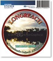 Longreach Thomson River  - Round Sticker  LONS-069