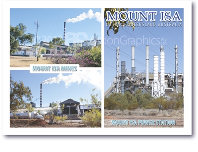 Mount Isa Mines, Power Station - Standard Postcard  MTI-006