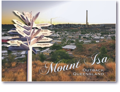 Mount Isa dusk - Standard Postcard  MTI-014