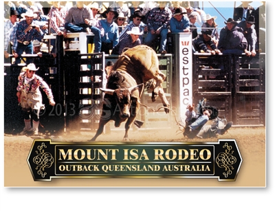 Bull Riding at Mount Isa Rodeo - Standard Postcard  MTI-115
