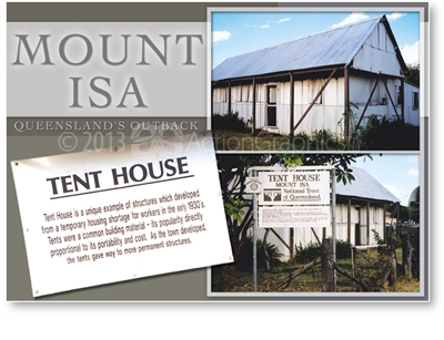 Mount Isa Tent House - DISCOUNTED Standard Postcard  MTI-342