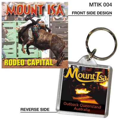 Mount Isa Rodeo Capital - 40mm x 40mm Keyring  MTIK-004