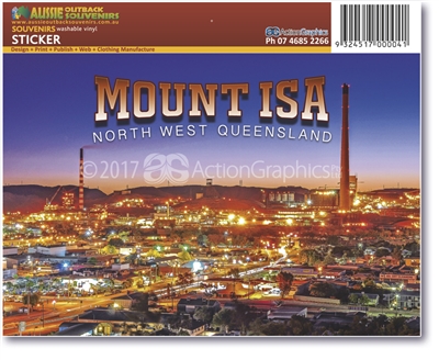 Mount Isa Sunset - Rectangular Sticker MTIS-001