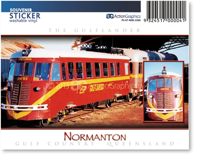 Normanton, Gulflander Train  - Rectangular Sticker NORS-028