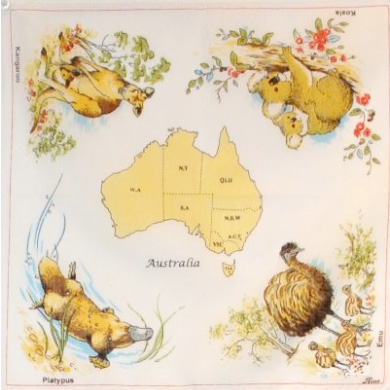 MAP OF AUSTRALIA Handkerchiefs - RH054