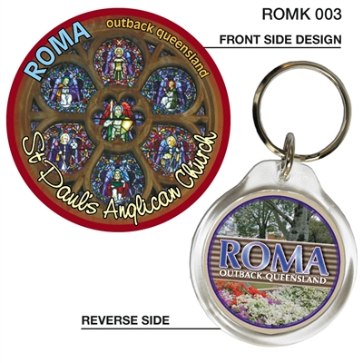 St Paul's Anglican Church - 40mm Round Keyring  ROMK-003