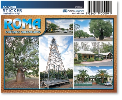 Roma Outback Queensland - Rectangular Sticker  ROMS-003