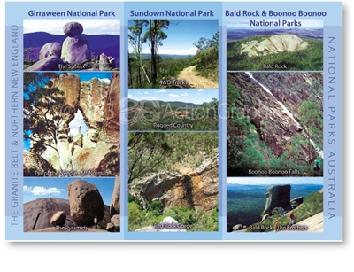 The Granite Belt & Northern New England, National Parks Australia - Standard Postcard  STP-159