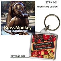 Brass Monkey in Stanthorpe - 40mm x 40mm Keyring  STPK-001