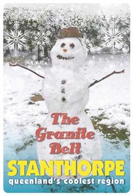 Snowman Stanthorpe - Rectangular Sticker  STPS-004