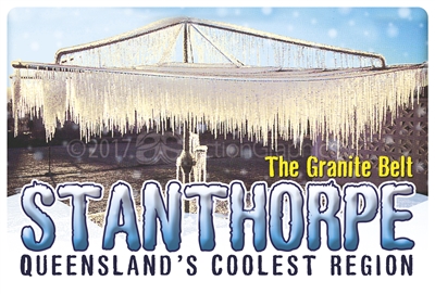 Queensland's Coolest Region Stanthorpe - Rectangular Sticker  STPS-005