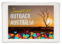 Sunset at Outback v1 - Sublimated Hand Towels