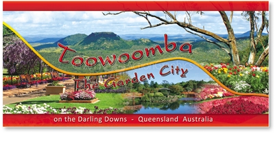 Toowoomba The Garden City on the Darling Downs - Panoramic Postcard  TBA-016-PP