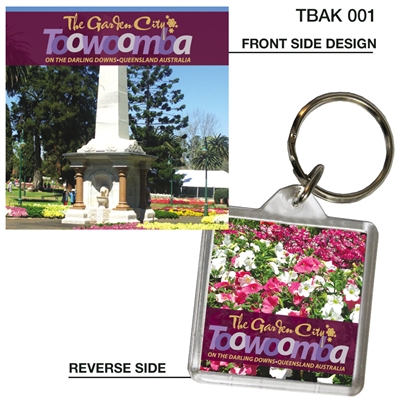 Toowoomba The Garden City - 40mm x 40mm Keyring  TBAK-001