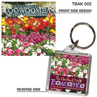 Toowoomba The Garden City - 40mm x 40mm Keyring  TBAK-002