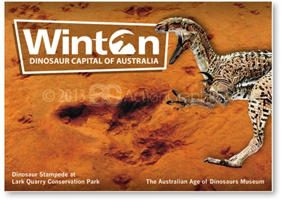 Winton, Dinosaur Trackways - Standard Postcard  WIN-008