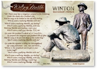 Winton, Waltzing Matilda Song  - Standard Postcard  WIN-153