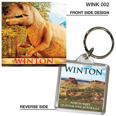 Winton Dinosaur - 40mm x 40mm Keyring  WINK-002