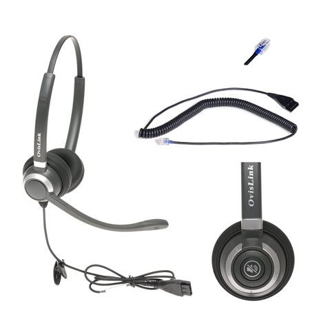 Mitel Phone headset single ear and dual ear interchangeable