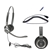 Call Center Headset with Single Ear / Dual Ear Interchangeable Function
