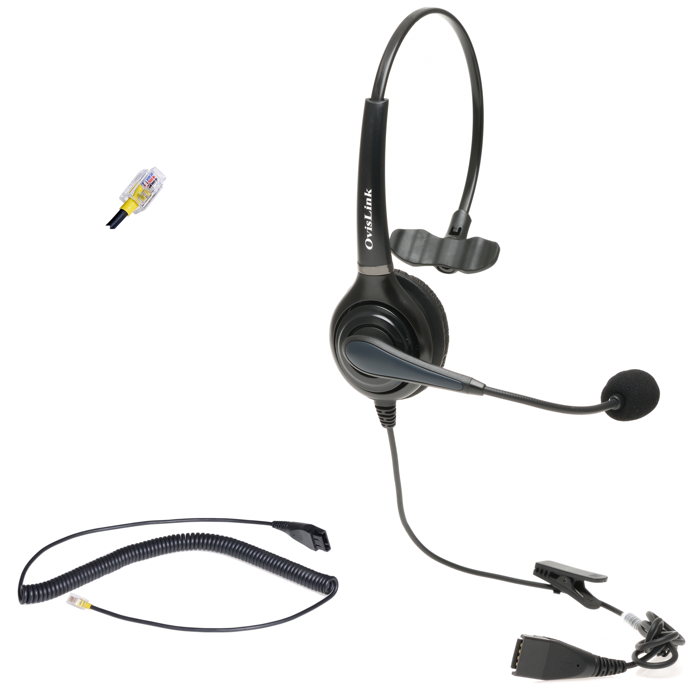 Cisco Unified Phone compatible Call Center headsets by With RJ9 Quick  Disconnect bottom cord. Noise canceling, HD voice, connect direct to Cisco  phone's headset jack. Lightweight and comfortable to wear for all