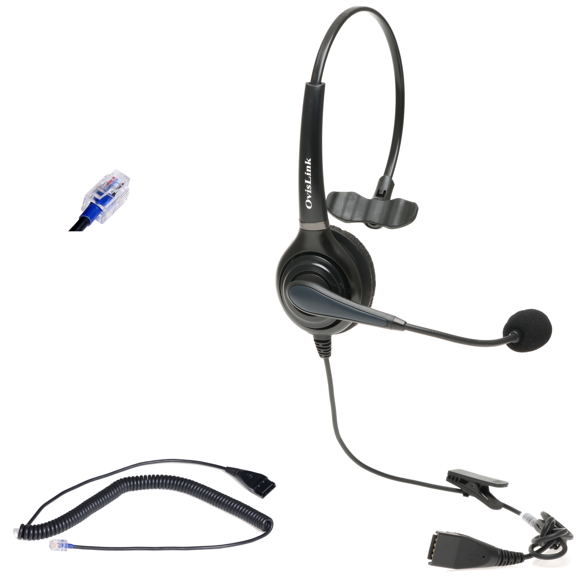 Unify optiPoint phone call center headset single ear