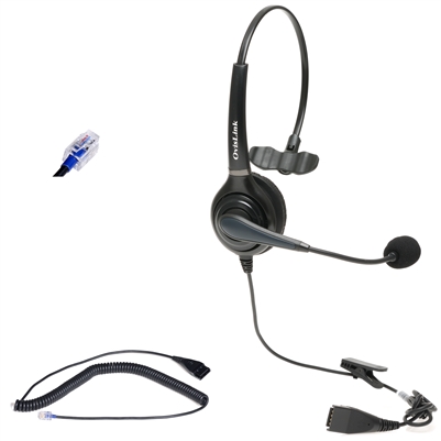 Polycom Headset Single-Ear for Call Center Headset with RJ9 Quick Disconnect Cord