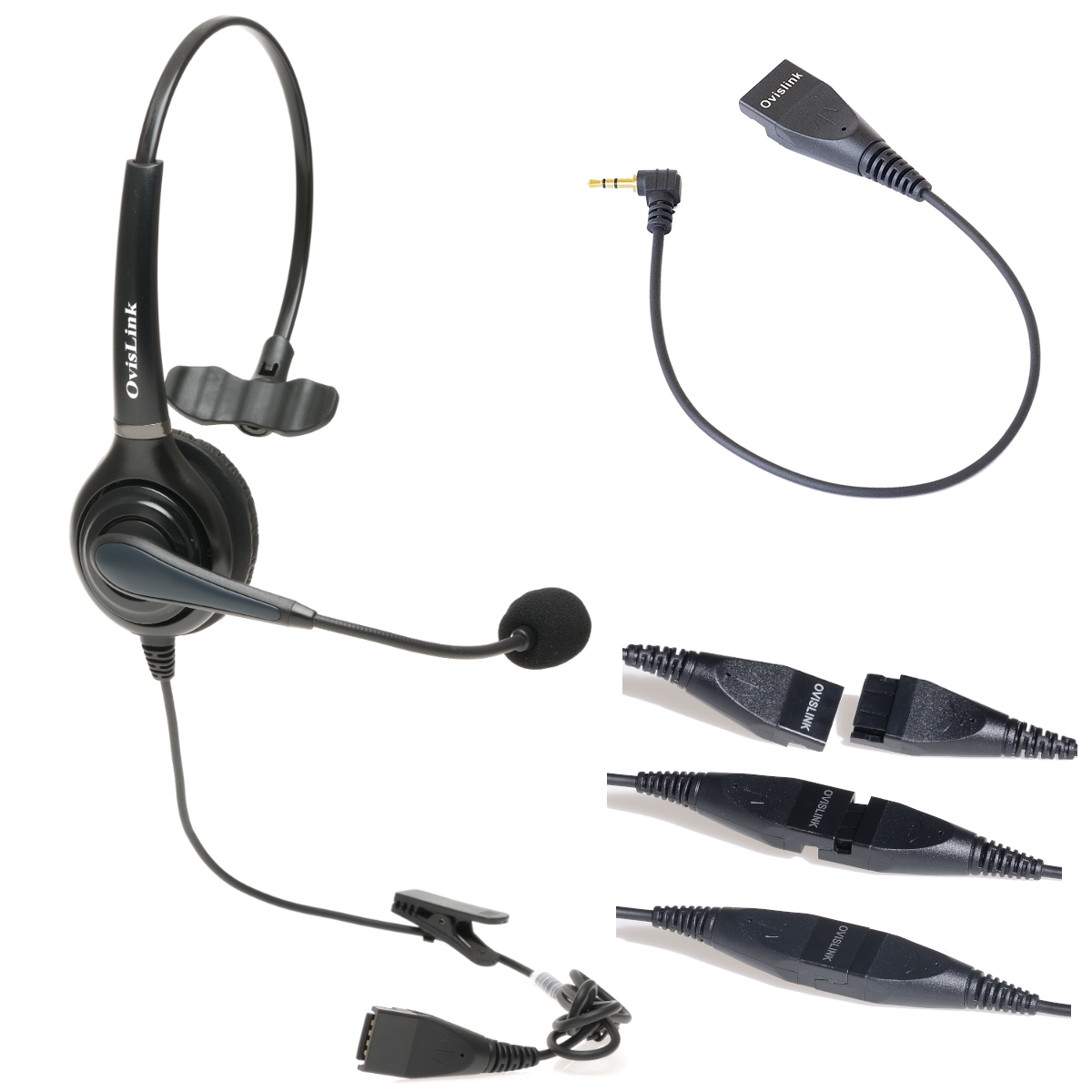 OvisLink Cordless Phone Headset | Compatible with cordless phones that  support corded headset funciton