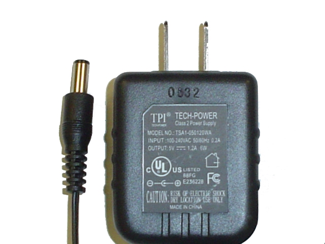 TPI Tech-Power 5V 1.2A Universal AC adapter TSA1-050120WA