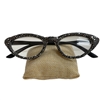 100H RHINESTONE HEMATITE READING GLASSES