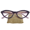 100PU RHINESTONE PURPLE READING GLASSES