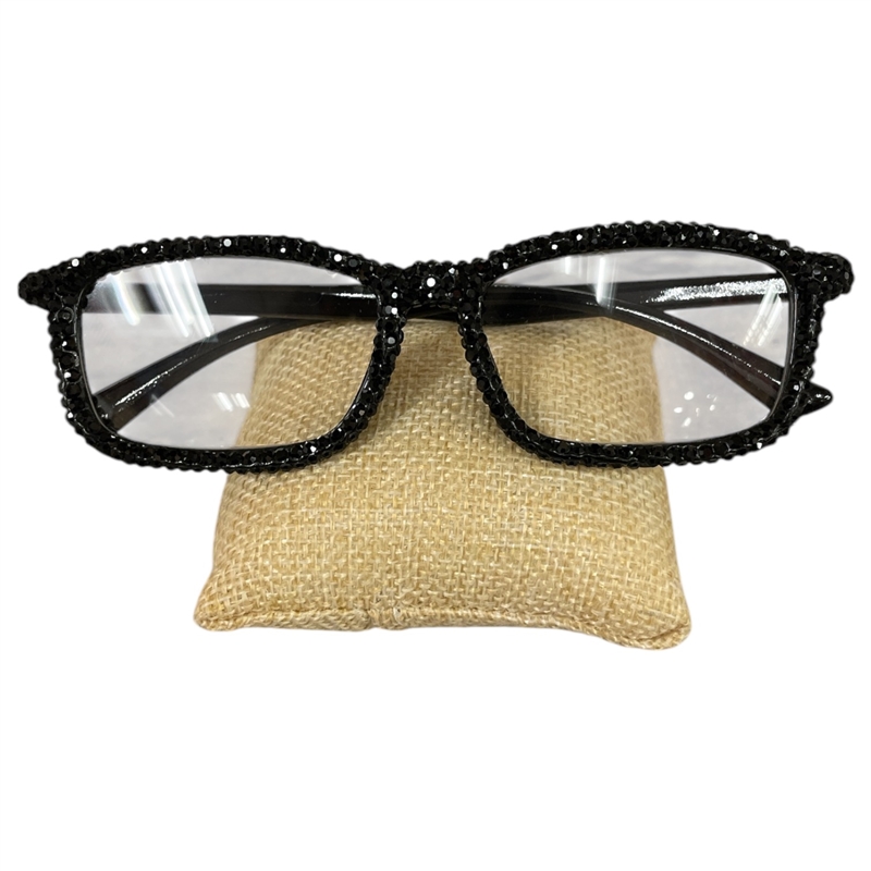 101BK RHINESTONE BLACK READING GLASSES