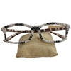 101LEP RHINESTONE WHITE LEOPARD READING GLASSES