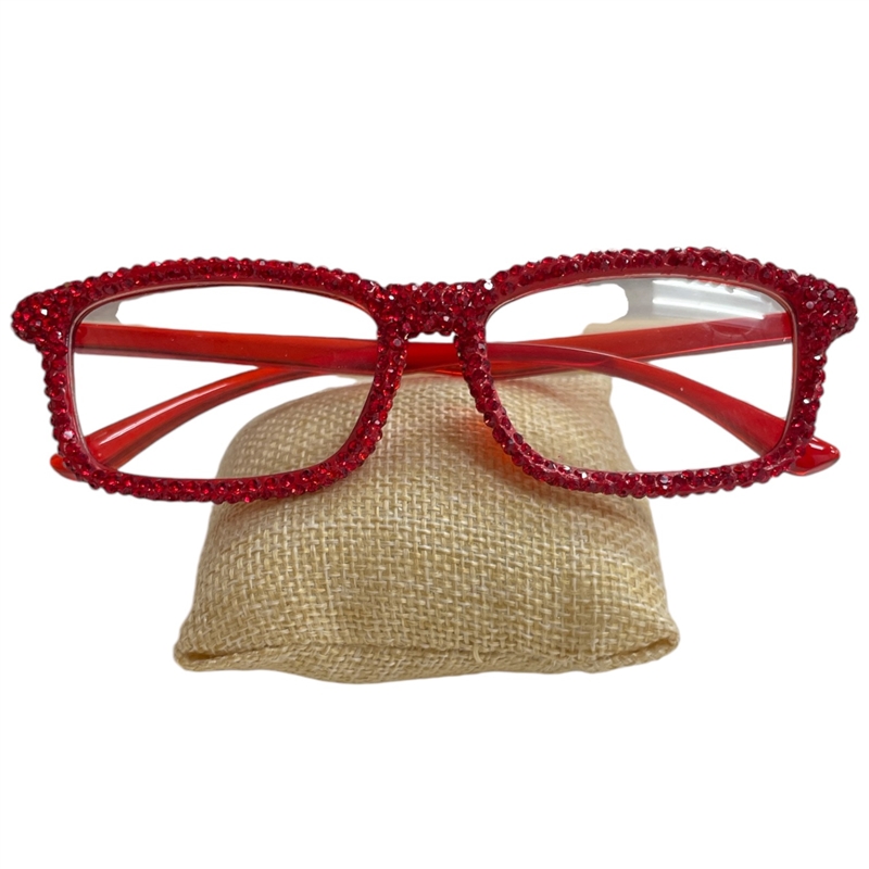 101R RHINESTONE RED READING GLASSES