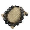 102DG 12MM DARK GRAY ADJUSTABLE SEMI-PRECIOUS STONE BRACELET