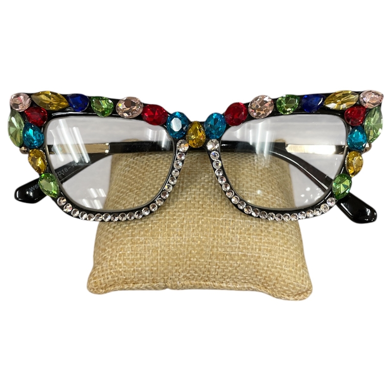 102M CAT EYE RHINESTONE MULTI READING GLASSES