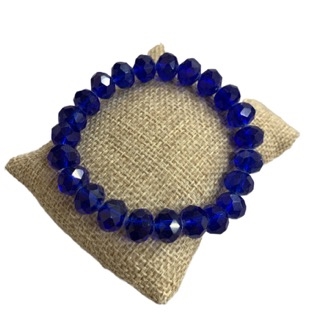 105RYB 10MM ROYAL BLUE  CRYSTAL BRACELET