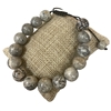 109LG 12MM LIGHT GRAY ADJUSTABLE SEMI-PRECIOUS STONE BRACELET