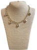 1120X HEARTS RHODIUM PLATED SHORT NECKLACE