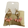 11609 GOLD PINK BALLERINA EARRINGS