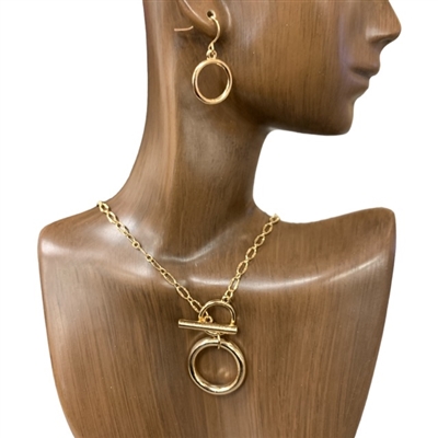 12-6605S CIRCLE SHORT SET  NECKLACE