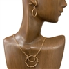 12-6903  MULTI-CIRCLE MATTE SET NECKLACE