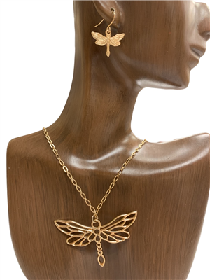 12-6955 DRAGONFLY NECKLACE SET