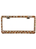 1200D CHUNKY ORANGE/AB STONE CAR LICENSE PLATE FRAME