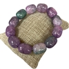 1207PR LARGE PURPLE MULTI SEMI-PRECIOUS STONE BRACELET