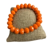 121ORG 10MM ORANGE CRYSTAL BRACELET