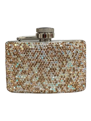 1295BWN  BROWN RHINESTONE LIQUID CONTAINER